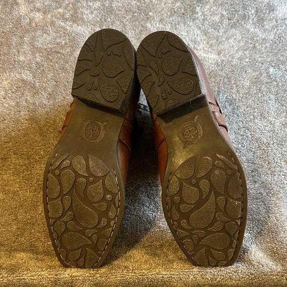 Born Brown Leather Ankle Boots Women’s Side Zip Comfort Boot - Picture 5 of 5